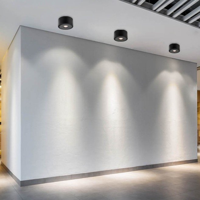 LED lubų šviestuvas, 30W, apvalus, reguliuojamas, juodas, CCT šviesa LED lubų šviestuvas, 30W, apvalus, reguliuojamas, juodas, CCT šviesa