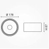 LED lubų šviestuvas, 30W, apvalus, reguliuojamas, juodas, CCT šviesa LED lubų šviestuvas, 30W, apvalus, reguliuojamas, juodas, CCT šviesa