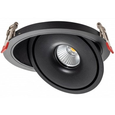 LED šviestuvas, apvalus, pasukamas, juodas, 10W, CCT šviesa LED šviestuvas, apvalus, pasukamas, juodas, 10W, CCT šviesa