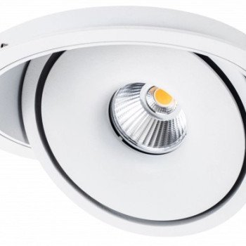 LED šviestuvas, apvalus, pasukamas, baltas, 30W, CCT šviesa