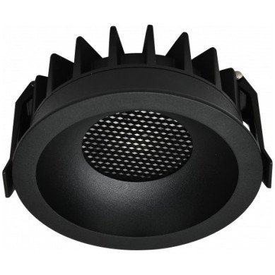 LED šviestuvas, apvalus, juodas, 15W, CCT šviesa