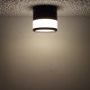 LED lubų šviestuvas, 7W, apvalus, juodas, neutrali balta šviesa