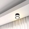 LED lubų šviestuvas, 7W, apvalus, juodas, šilta balta šviesa
