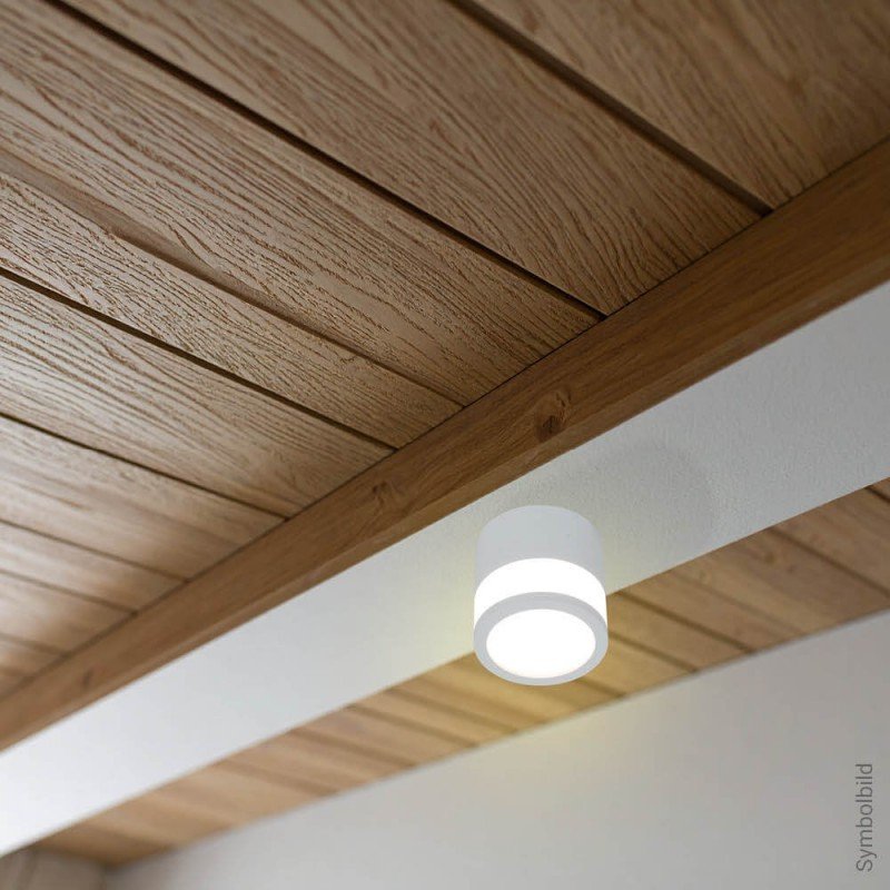 LED lubų šviestuvas, 7W, apvalus, baltas, neutrali balta šviesa