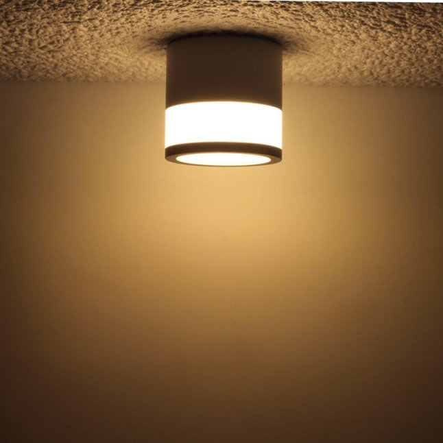 LED lubų šviestuvas, 7W, apvalus, baltas, šilta balta šviesa