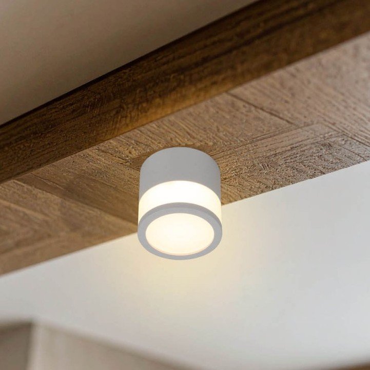 LED lubų šviestuvas, 7W, apvalus, baltas, šilta balta šviesa