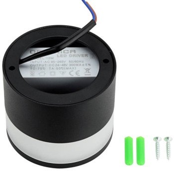 LED lubų šviestuvas, 12W, apvalus, juodas, neutrali balta šviesa LED lubų šviestuvas, 12W, apvalus, juodas, neutrali balta šviesa