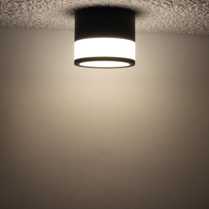 LED lubų šviestuvas, 12W, apvalus, juodas, neutrali balta šviesa LED lubų šviestuvas, 12W, apvalus, juodas, neutrali balta šviesa