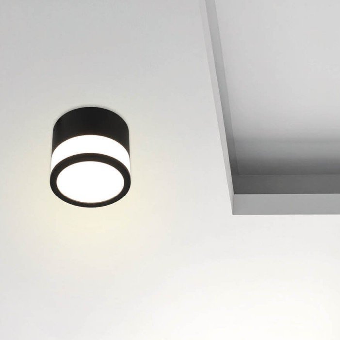 LED lubų šviestuvas, 12W, apvalus, juodas, neutrali balta šviesa LED lubų šviestuvas, 12W, apvalus, juodas, neutrali balta šviesa