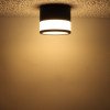 LED lubų šviestuvas, 12W, apvalus, juodas, šilta balta šviesa