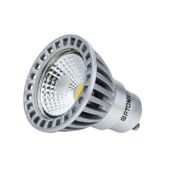 LED lemputė GU10 6W, sidabrinė, neutrali balta šviesa