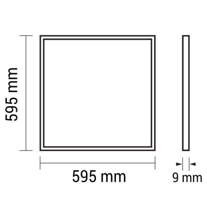 LED panelė, 60x60, 36W, su maitinimu, šilta balta šviesa LED panelė, 60x60, 36W, su maitinimu, šilta balta šviesa