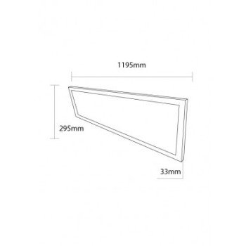 LED panelė, 120x30, 36W, su maitinimu