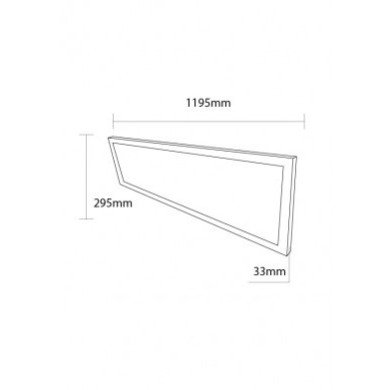 LED panelė, 120x30, 36W, su maitinimu LED panelė, 120x30, 36W, su maitinimu