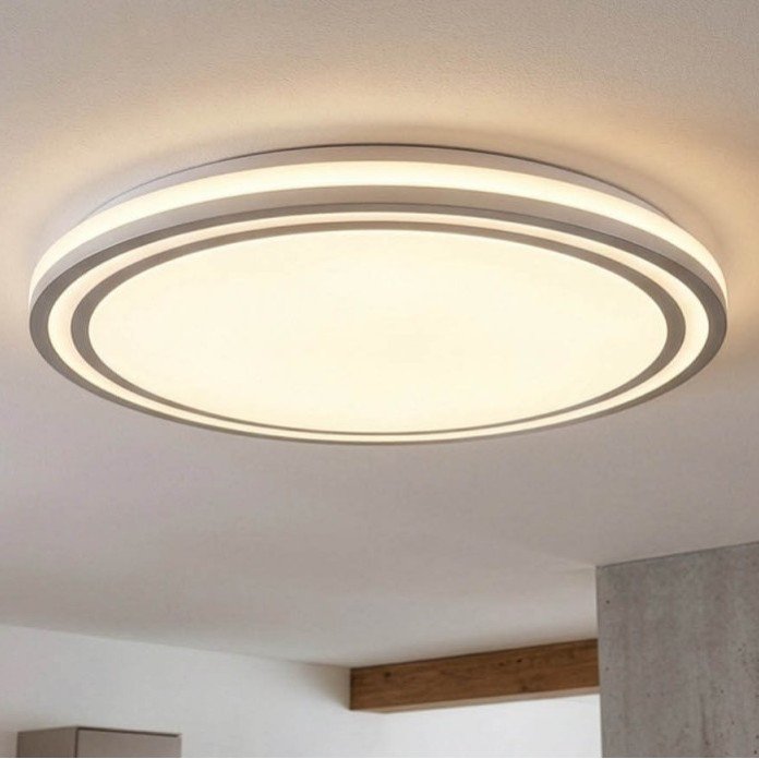 LED lubų šviestuvas, 36W, baltas/sidabrinis, CCT šviesa LED lubų šviestuvas, 36W, baltas/sidabrinis, CCT šviesa