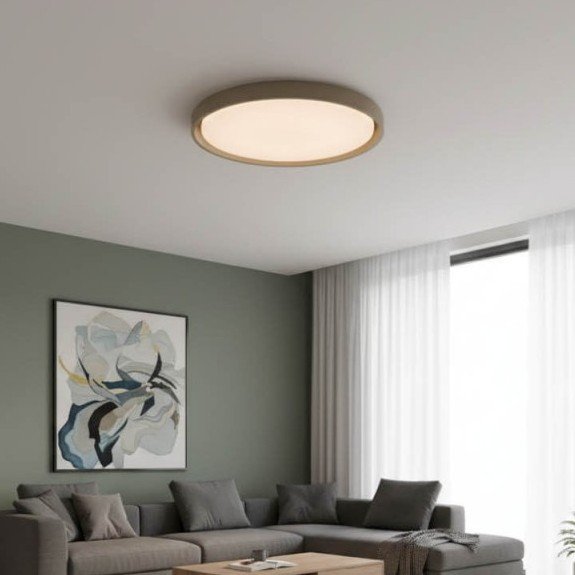 LED lubų šviestuvas, 36W, baltas/pilkai rudas, CCT šviesa