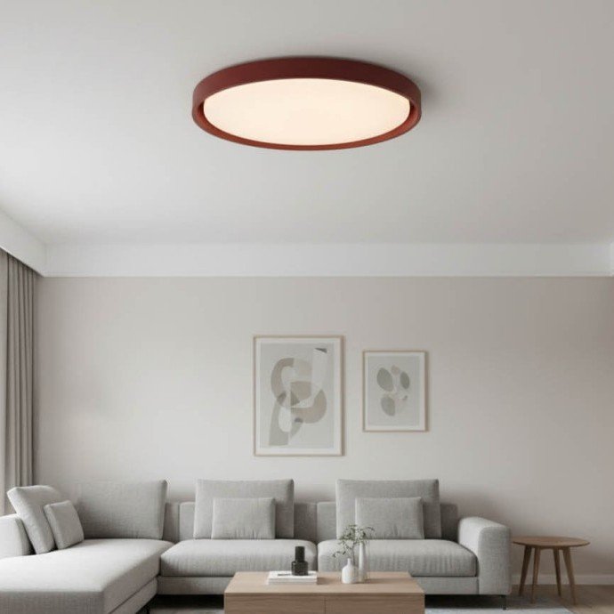 LED lubų šviestuvas, 36W, baltas/raudonas aksomas, CCT šviesa LED lubų šviestuvas, 36W, baltas/raudonas aksomas, CCT šviesa