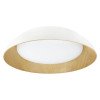 LED lubų šviestuvas, 24W, baltas/medžio, CCT šviesa