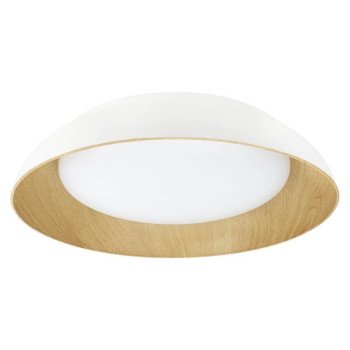 LED lubų šviestuvas, 24W, baltas/medžio, CCT šviesa