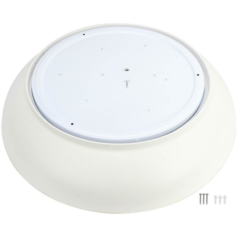 LED lubų šviestuvas, 24W, baltas/medžio, CCT šviesa