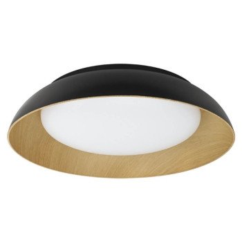 LED lubų šviestuvas, 24W, baltas/juodas/medžio, CCT šviesa