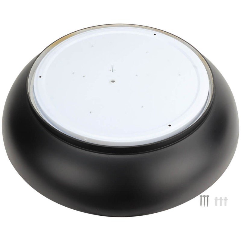 LED lubų šviestuvas, 24W, baltas/juodas/medžio, CCT šviesa