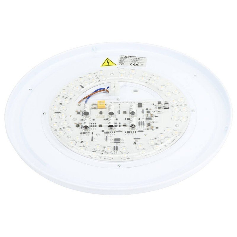 LED lubų šviestuvas, 48W, juodas/medžio, CCT šviesa, nuotolinis valdymas