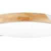 LED lubų šviestuvas, 48W, baltas/medžio, CCT šviesa, nuotolinis valdymas