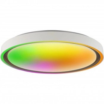 LED lubų šviestuvas, 40W, apvalus, juodas, atmintis, nuotolinis valdymas, RGB, CCT šviesa
