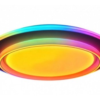 LED lubų šviestuvas, 40W, apvalus, juodas, atmintis, nuotolinis valdymas, RGB, CCT šviesa