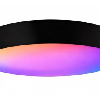 LED lubų šviestuvas, 40W, apvalus, juodas, atmintis, nuotolinis valdymas, RGB, CCT šviesa