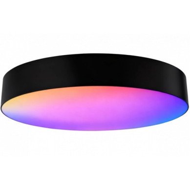 LED lubų šviestuvas, 40W, apvalus, juodas, atmintis, nuotolinis valdymas, RGB, CCT šviesa LED lubų šviestuvas, 40W, apvalus, juodas, atmintis, nuotolinis valdymas, RGB, CCT šviesa