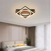 LED lubų šviestuvas, 44W, juodas/medžio, CCT šviesa, nuotolinis valdymas