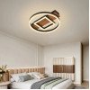 LED lubų šviestuvas, 46W, juodas/medžio, CCT šviesa, nuotolinis valdymas