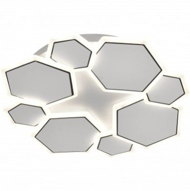 LED lubų šviestuvas, 68W, baltas/pilkas, CCT šviesa, nuotolinis valdymas