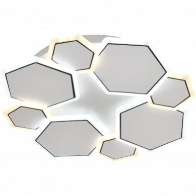 LED lubų šviestuvas, 68W, baltas/pilkas, CCT šviesa, nuotolinis valdymas