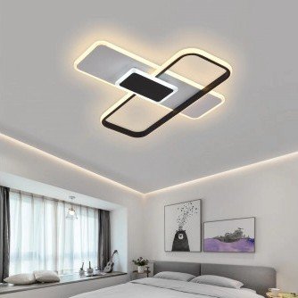 LED lubų šviestuvas, 68W, baltas/juodas, CCT šviesa, nuotolinis valdymas