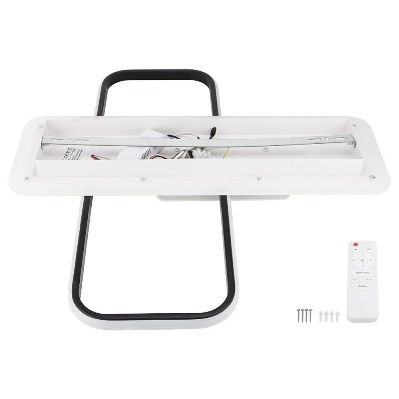 LED lubų šviestuvas, 68W, baltas/juodas, CCT šviesa, nuotolinis valdymas