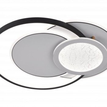 LED lubų šviestuvas, 84W, baltas/juodas, CCT šviesa, nuotolinis valdymas