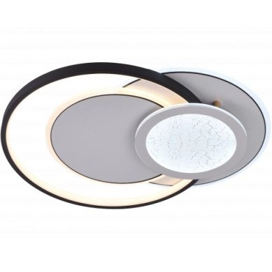 LED lubų šviestuvas, 84W, baltas/juodas, CCT šviesa, nuotolinis valdymas LED lubų šviestuvas, 84W, baltas/juodas, CCT šviesa, nuotolinis valdymas