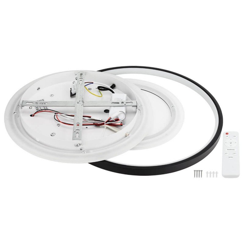 LED lubų šviestuvas, 84W, baltas/juodas, CCT šviesa, nuotolinis valdymas LED lubų šviestuvas, 84W, baltas/juodas, CCT šviesa, nuotolinis valdymas