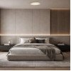 LED lubų šviestuvas, 60W, apvalus, smėlio, CCT šviesa