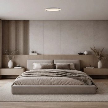 LED lubų šviestuvas, 36W, apvalus, pilkas, CCT šviesa