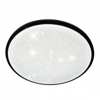 LED lubų šviestuvas, 24W, apvalus, juodas, atmintis, nuotolinis valdymas, CCT šviesa