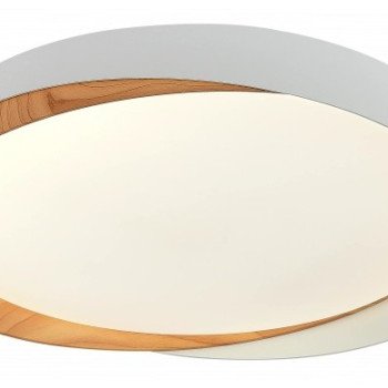 LED lubų šviestuvas, 20W, apvalus, baltas/šviesus medis, atmintis, nuotolinis valdymas, CCT šviesa