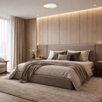 LED lubų šviestuvas, 20W, apvalus, baltas/šviesus medis, atmintis, nuotolinis valdymas, CCT šviesa