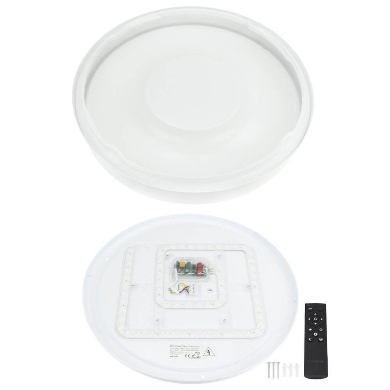 LED lubų šviestuvas, 36W, apvalus, pilkas, atmintis, nuotolinis valdymas, CCT šviesa