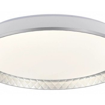 LED lubų šviestuvas, 20W, apvalus, sidabrinis, atmintis, nuotolinis valdymas, CCT šviesa