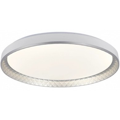 LED lubų šviestuvas, 20W, apvalus, sidabrinis, atmintis, nuotolinis valdymas, CCT šviesa