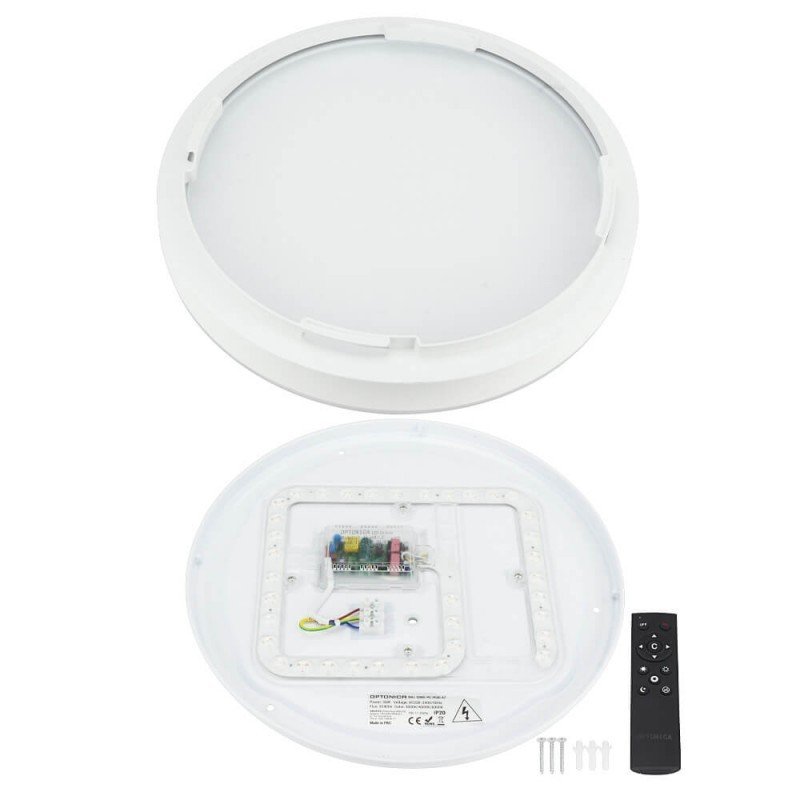 LED lubų šviestuvas, 20W, apvalus, sidabrinis, atmintis, nuotolinis valdymas, CCT šviesa